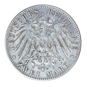 2 marks 1902, posthumous, Saxony