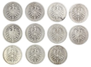 Set of 11 pcs. 1 Deutsches Reich brand