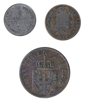 Set of 3 coins Germany 19th century. - Prussia, Saxony