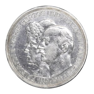 3 marks 1914, Anhalt, commemorative coin - 50th anniversary of the marriage of Friedrich II to Maria Badenska