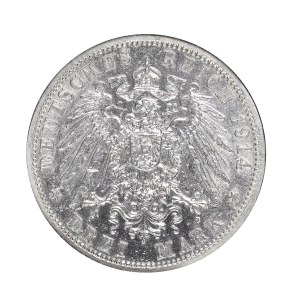 3 marks 1914, Anhalt, commemorative coin - 50th anniversary of the marriage of Friedrich II to Maria Badenska