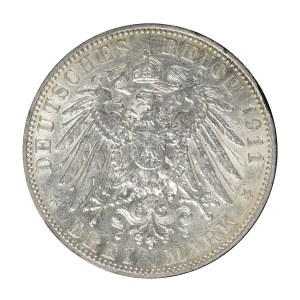 3 marks 1911, Saxony