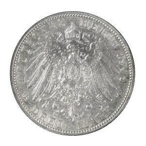 3 marks 1909, Württemberg