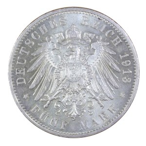 5 marks 1913, Prussia, Wilhelm II