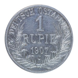 1 rupee 1907. J, German East Africa