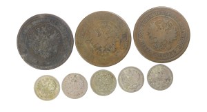 Set of 8 pcs. 5 kopecks, Tsarist Russia