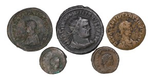 Set of 5 coins of the Roman Empire