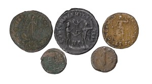 Set of 5 coins of the Roman Empire