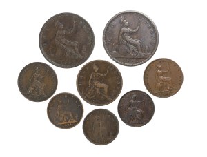 Set of 8 coins, Victoria, United Kingdom