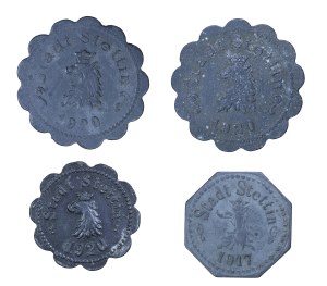 Set of 4 replacement coins, Szczecin