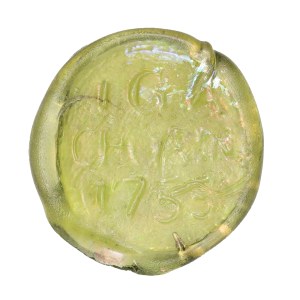 Szklany żeton dominalny 1755