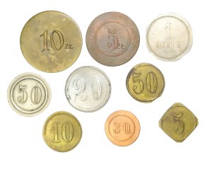 Set of 9 pcs. Dominal tokens - EL