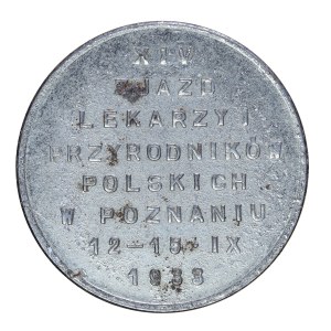 Żeton XIV Zjazd Lekarzy i Przyrodników Polskich w Poznaniu 12-15 IX 1938