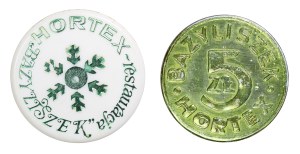 Set of 2 pcs. Tokens, Basilisk restaurant, Hortex Warsaw