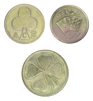 Set of 3 game tokens