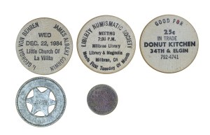 Set of 5 tokens, United States
