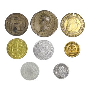 Set of 8 antique coin falses
