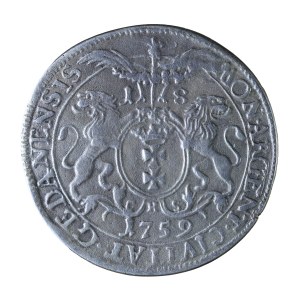 Falsyfikat, ort 1759 r., Gdańsk, August III