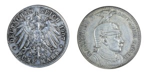 Counterfeit, set of 2 Kaiserreich coins