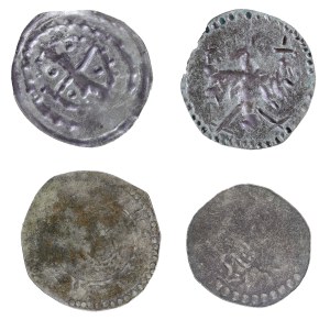 Counterfeit, set of 4 medieval coins