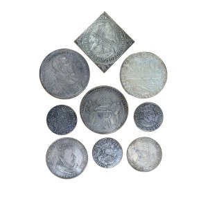 Zestaw 9 szt. kopii rzadkich monet Zygmunta III Wazy