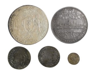 Set of 5 rare coins of Jan Kazimierz