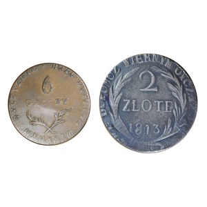 Zestaw 2 szt. kopii monet oblężenia Zamościa
