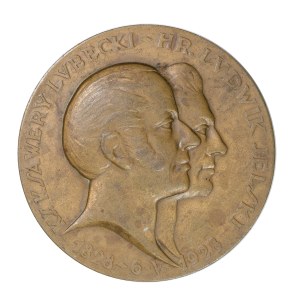 Medal of the 100th anniversary of the Bank of Poland, Second Republic, Rev. Ksawery Lubecki and Count Ludwik Jelski 1928-6.05.1928.