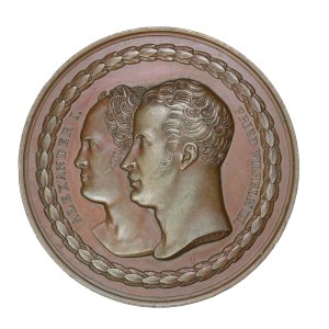 Medal - Russia, Alexander I, Frederick William III, Medal of 1818, National Monument in Honor of the Fallen
