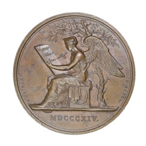 Francja, Aleksander I, 1814 r., medal upamiętniający wizytę Aleksandra I w Paryżu w 1814 r.,