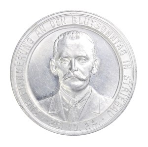 Medal - Lower Silesia, Strzegom, 1924, medal minted in connection with Bloody Sunday in Strzegom, 20.10.1924.