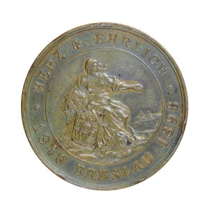 Medal - Wrocław, wybity w 1896 r. z okazji 50-lecia powstania spółki Herz&Erlisch