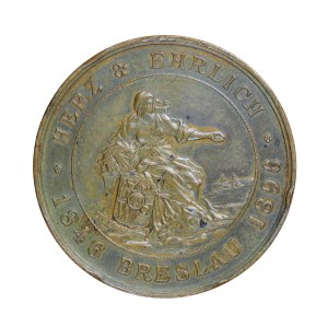 Medal - Breslau, minted in 1896 on the occasion of the 50th anniversary of the founding of the Herz&Erlisch company