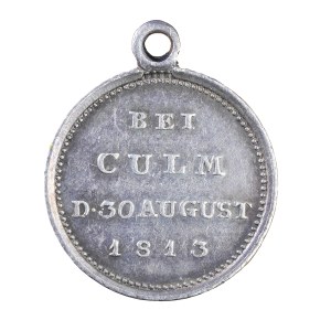 Medalik - Bitwa pod Kulmem (Chlumec) 30.08.1813 r. między Francją a koalicją austriacko-rosyjsko-pruską