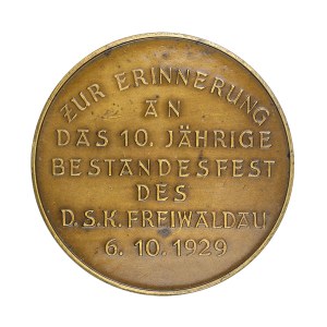 Medal - Silesia, Freiwaldan, Gozdnica, medal on the occasion of the 10th anniversary of the activities of the sports club