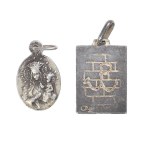 Set of 2 religious-patriotic medallions - Home Army, Mary, Jesus