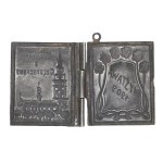 Locking secretary (medallion) in the shape of a book, souvenir from Częstochowa 1909, Poland