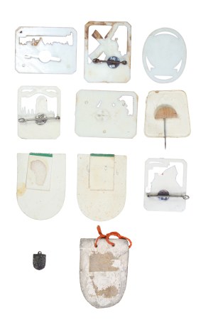 Set of 10 artifacts related to pre-war Gdansk.
