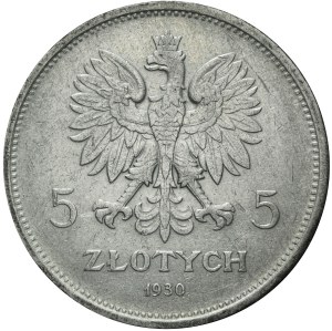 5 Zloty 1930 Nike, Warschau, seltener Jahrgang