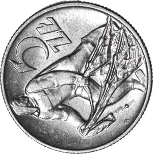 R-, 5 Gold 1974 Fisherman, SKROTT 240 Grad, selten