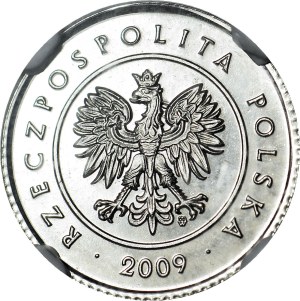 RRR-, 5 Gold 2009, Miniatur, PRÓZE MIEDZIONIKIEL, extrem selten