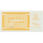 Solidarity, Cegelec 5 zloty 1995 for the election campaign of Lech Walesa, ser. I, very rare, hand-numbered