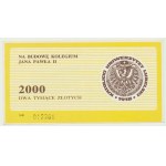 Brick 2,000 zl 1985, for the construction of John Paul II College, numbered 012366