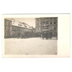 Przysięga 3 Pułku Ułanów Wielkopolskich na rynku w Gnieźnie, 9.02.1919