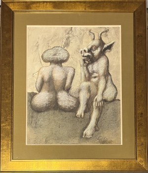 Jan Lebenstein ( 1930 - 1999 ), Scéne Champetre, 1966
