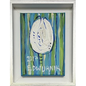 Edward Dwurnik ( 1943 - 2018 ), Tulipan ( biały ) , 2017