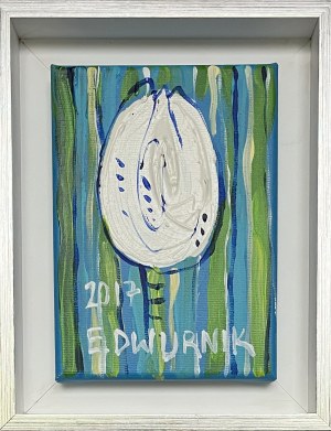 Edward Dwurnik ( 1943 - 2018 ), Tulip ( white ) , 2017