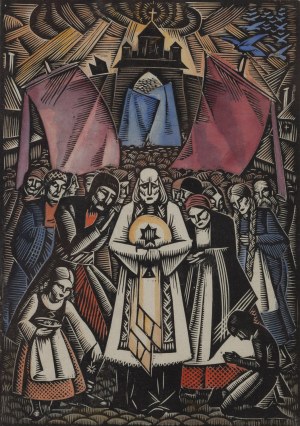 Janina Konarska (1902 Łódź - 1975 Warsaw), Corpus Christi Procession