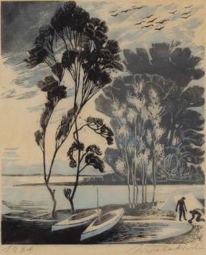 Wanda Telakowska (1905 Sosnowiec - 1985 Warsaw), Sailboat, 1934