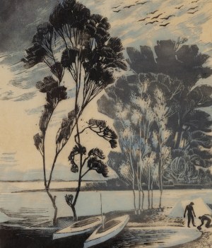 Wanda Telakowska (1905 Sosnowiec - 1985 Warsaw), Sailboat, 1934